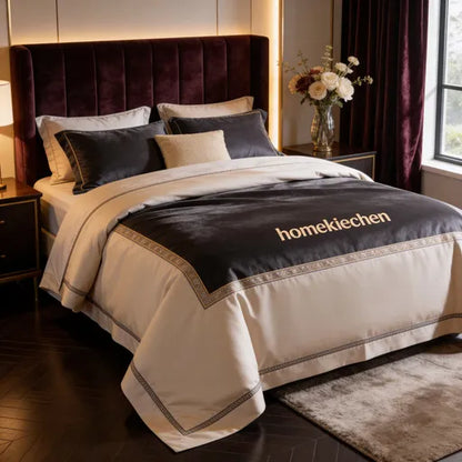 homekiechen® Celestial Cloud Luxury 4-Piece Bedding Set - Sink Into Moon-Kissed Softness & Sleep Like Royalty in Your Bedroom Oasis | Hotel-Grade High-Thread-Count Cotton Bedding