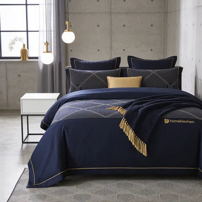 homekiechen® Celestial Cloud Luxury 4-Piece Bedding Set - Sink Into Moon-Kissed Softness & Sleep Like Royalty in Your Bedroom Oasis | Hotel-Grade High-Thread-Count Cotton Bedding