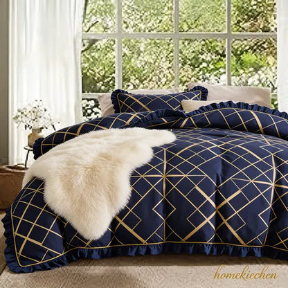 homekiechen® Dreamweaver Cloud-Soft Luxury 4-Piece Bedding Set – Sleep Like Royalty Wrapped in 1000TC Egyptian Cotton Opulence Every Night