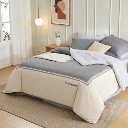 homekiechen® Cloud-Kissed Royal Luxury 4-Piece Bedding Set – Sleep Like a Monarch in 5-Star Cloud Softness | Premium Egyptian Cotton Duvet Cover Set for Your Private Slumber Sanctuary